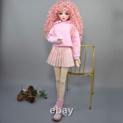 1/3 BJD Doll Toy Cute Girl Doll with Clothes Suit Green Eyes Curly Wigs Full Set