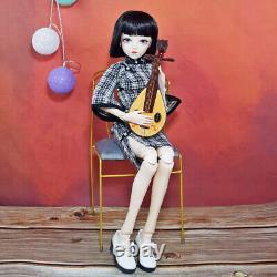 1/3 BJD Doll Toy Elegant Girl Doll with Cheongsam Shoes Full Set Makeup Finished