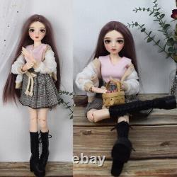 1/3 BJD Doll Toy Fashion Girl Doll with Full Set Outfits Free Handpainted Makeup