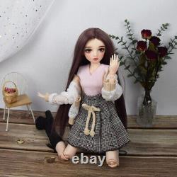 1/3 BJD Doll Toy Fashion Girl Doll with Full Set Outfits Free Handpainted Makeup