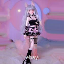 1/3 BJD Doll Toy Full Set 22 in Girl Body Removeable Fashion Clothes Wigs Eyes