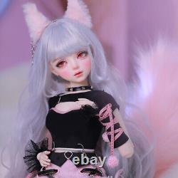 1/3 BJD Doll Toy Full Set 22 in Girl Body Removeable Fashion Clothes Wigs Eyes