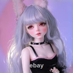 1/3 BJD Doll Toy Full Set 22 in Girl Body Removeable Fashion Clothes Wigs Eyes