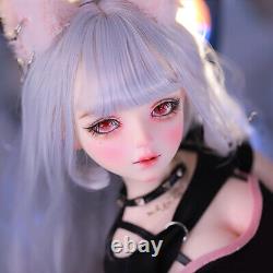 1/3 BJD Doll Toy Full Set 22 in Girl Body Removeable Fashion Clothes Wigs Eyes