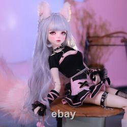 1/3 BJD Doll Toy Full Set 22 in Girl Body Removeable Fashion Clothes Wigs Eyes