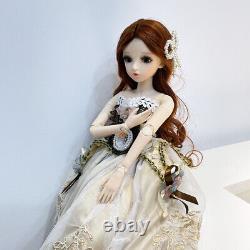 1/3 BJD Doll Toy Full Set 24in Doll and Dolls Dress Shoes Upgrade Makeup Elegant