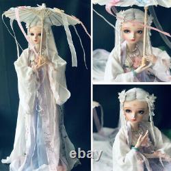 1/3 BJD Doll Toy Full Set Including Doll Face Makeup Eyes Wigs Clothes Umbrella