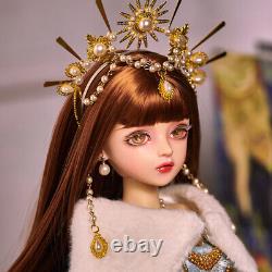 1/3 BJD Doll Toy Full Set Pretty 24 Girl Doll Dress Clothes Wigs Upgrade Makeup