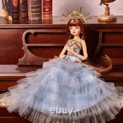 1/3 BJD Doll Toy Full Set Pretty 24 Girl Doll Dress Clothes Wigs Upgrade Makeup