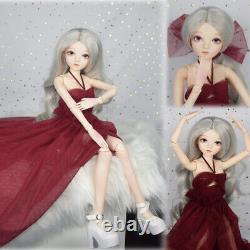 1/3 BJD Doll Toy Full Set including 24 Doll Dress Hair Accessories Face Makeup