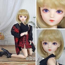 1/3 BJD Doll Toy Full Set including 24 Girl Doll Clothes Dress Shoe Face Makeup