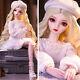 1/3 Bjd Doll Toy Full Set With Doll's Dress Clothes Hat Fashion Lifelike Girls