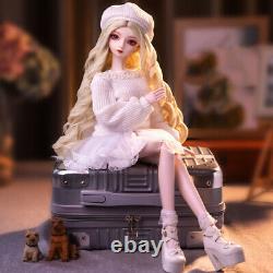 1/3 BJD Doll Toy Full Set with Doll's Dress Clothes Hat Fashion Lifelike Girls