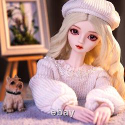 1/3 BJD Doll Toy Full Set with Doll's Dress Clothes Hat Fashion Lifelike Girls