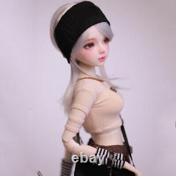 1/3 BJD Doll Toy Handpainted Face Makeup Fashion Clothes Suit Full Set Lifelike