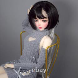 1/3 BJD Doll Toy Pretty Green Eyes Girl Doll + Sweater + Shoes + Wigs Full Set