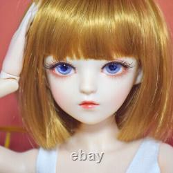 1/3 BJD Doll Toy Removeable Vest Pants Shoes Wigs Eyeballs Full Set Girl Doll