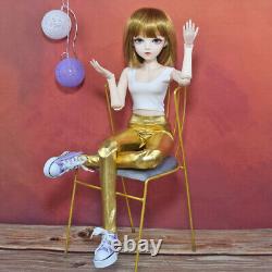 1/3 BJD Doll Toy Removeable Vest Pants Shoes Wigs Eyeballs Full Set Girl Doll