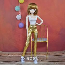 1/3 BJD Doll Toy Removeable Vest Pants Shoes Wigs Eyeballs Full Set Girl Doll