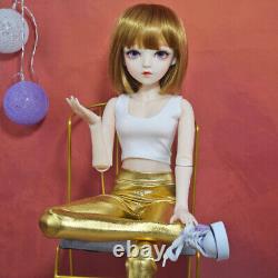 1/3 BJD Doll Toy Removeable Vest Pants Shoes Wigs Eyeballs Full Set Girl Doll