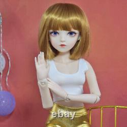 1/3 BJD Doll Toy Removeable Vest Pants Shoes Wigs Eyeballs Full Set Girl Doll