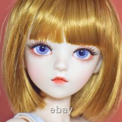 1/3 BJD Doll Toy Removeable Vest Pants Shoes Wigs Eyeballs Full Set Girl Doll