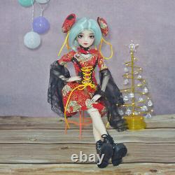 1/3 BJD Doll with Face Makeup Changeable Eyes Shoes Clothes Full Set Outfits Toy