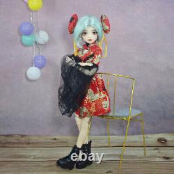 1/3 BJD Doll with Face Makeup Changeable Eyes Shoes Clothes Full Set Outfits Toy