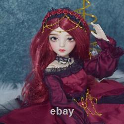 1/3 BJD Doll with Handpainted Makeup Clothes Wigs Pretty Girl Doll Full Set Toy