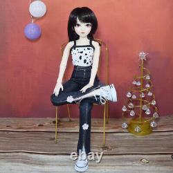 1/3 BJD Fashion Doll 18 Joints Girl Body with Vest Pants Shoes Wigs Full Set Toy