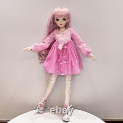 1/3 BJD Fashion Girl Doll with Outfits Upgrade Face Makeup Lifelike Full Set Toy