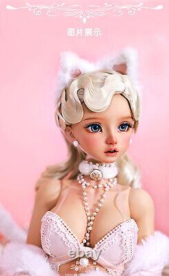 1/3 BJD Full Set Doll Cat Female Resin Handmade Ball Jointed Eyes Hair Girls Toy