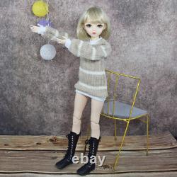 1/3 BJD Girl Doll Toy Face Makeup Finished Removable Outfits Wigs Full Set Gift