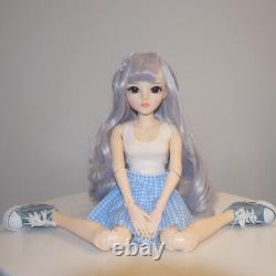 1/3 BJD Girl Doll with Face Makeup Clothes Dress Shoes Wig Full Set Toy Lifelike