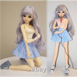 1/3 BJD Girl Doll with Face Makeup Clothes Dress Shoes Wig Full Set Toy Lifelike