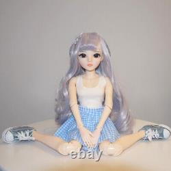 1/3 BJD Girl Doll with Face Makeup Fashion Outfits Shoes Wigs Full Set Kids Toy