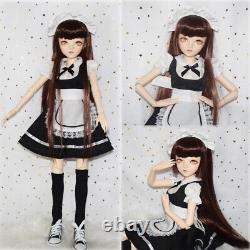 1/3 BJD Moveable Joints Girl Body Full Set Doll Face Makeup Outfits 24 Doll Toy