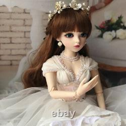 1/3 BJD SD Doll 24'' Girls Doll + Free Eyes + Face Makeup + Clothes Full Set Toy