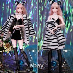 1/3 BJD Toy 24 Girl Doll Fashion Outfits Shoes Head Openable Handmade Full Set