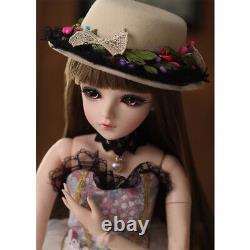 1/3 BJD Toy 24in Height Doll with Eyes Makeup Female Body Full Set Head Openable