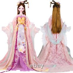 1/3 BJD Toy Girl Doll Brown Long Hair Handmade Full Set Dress Shoes Accessories