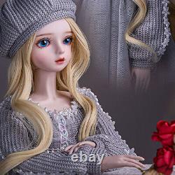 1/3 BJD Toy Pretty 60 cm/24 inch Girl Doll with Clothes Hat Shoe Makeup Full Set