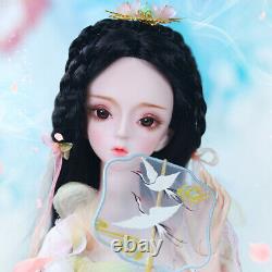 1/3 Ball Joint Doll BJD Face Makeup Girl Full Set Outfit Kids Birthday Gift Toy