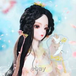 1/3 Ball Joint Doll BJD Face Makeup Girl Full Set Outfit Kids Birthday Gift Toy