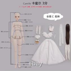 1/3 Resin BJD Doll Joint Dolls Women Girl Full Set Handmade White Dress Gift Toy