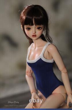 1/4 BJD Ball Jointed Doll Resin Female Body Eyes Face Makeup Clothes Girls Toys