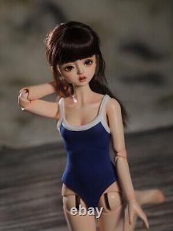 1/4 BJD Ball Jointed Doll Resin Female Body Eyes Makeup Face Clothes Girls Toys
