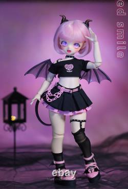 1/4 BJD Cartoon Doll SD Resin Eyes Face Makeup Girls Toy XMAS Gift Wings Clothes