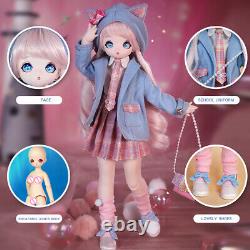 1/4 BJD Doll 16 Dolls with Full Set Clothes Shoes Changeable Eyes Lifelike Toy