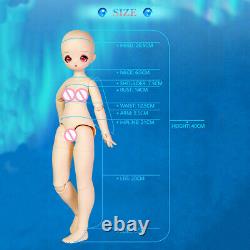 1/4 BJD Doll 16 Dolls with Full Set Clothes Shoes Changeable Eyes Lifelike Toy